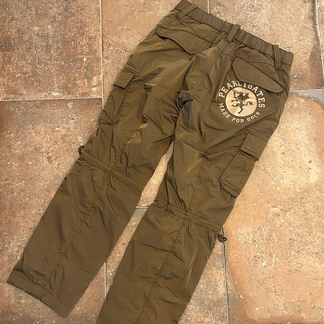 パーリーゲイツ ロングパンツ ロゴカーキ サイズ0 ゴルフ レディース