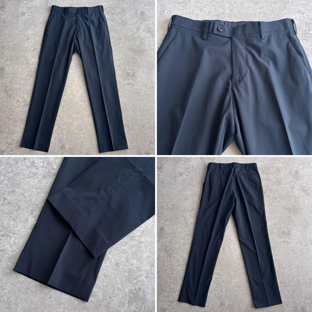 極美品■UNIQLO【M】感動ジャケット パンツ スーツ セットアップ ネイビー