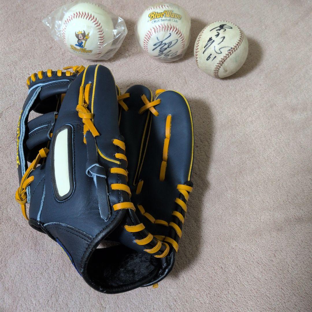 Bullpen 硬式グローブ 右投げ用 ネイビー/オレンジ