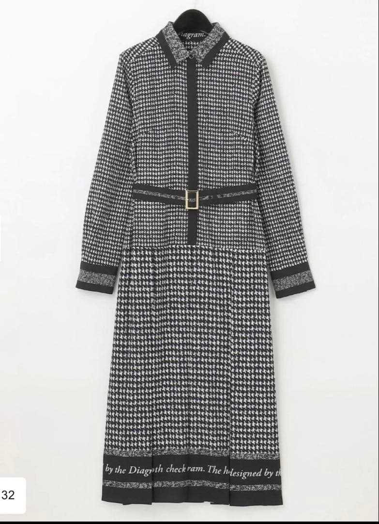 ダイアグラム ハウンドトゥースプリントワンピースM GRACE CONTINENTAL