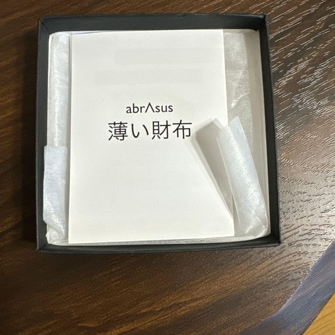 アブラサス　薄い財布　メンズ　ダークグレー