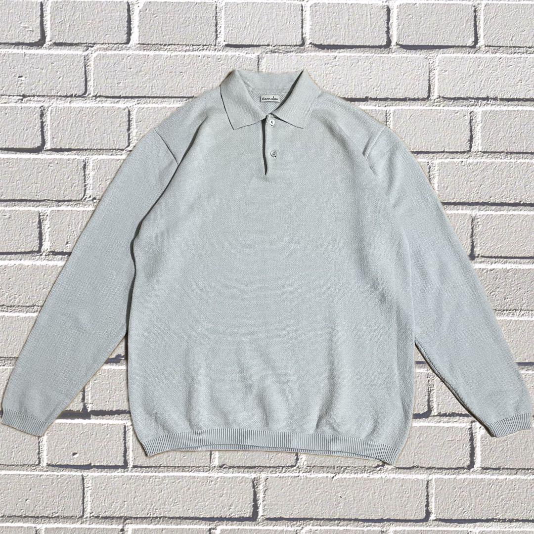 steven alan スティーヴンアラン コットンニットポロシャツ 長袖 S