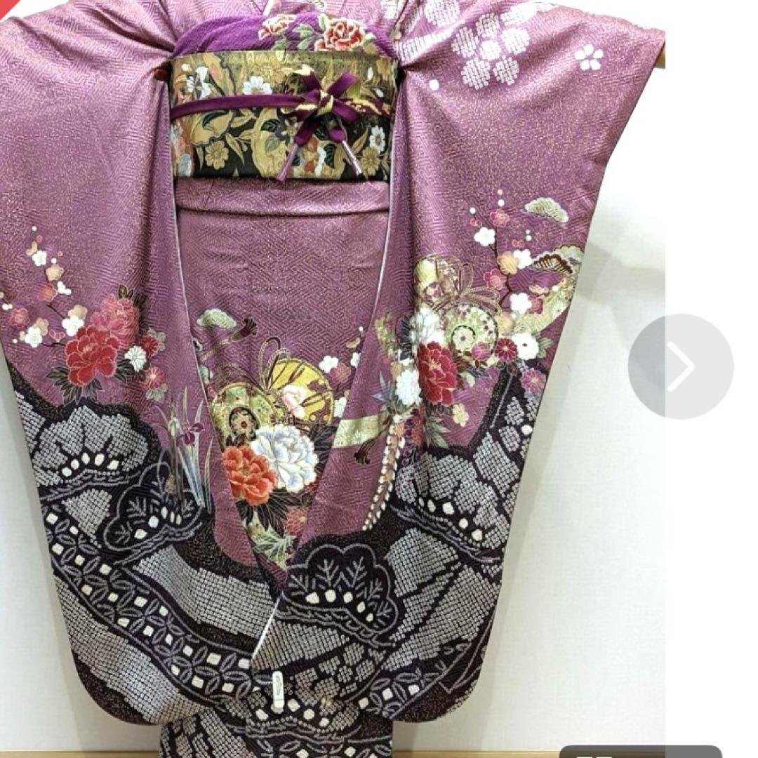 絞り駒刺繍 豪華振袖 鼓花文 金彩 振袖フルセット