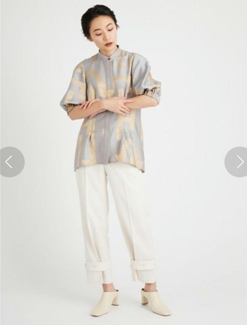 《極美品》Styling スタイリング ベルベット テーパードパンツ ホワイト