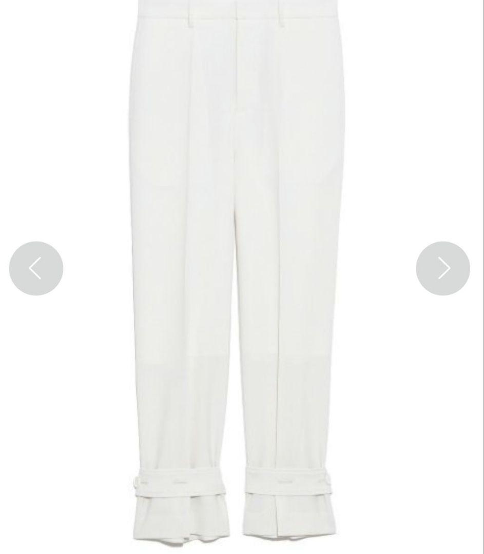 《極美品》Styling スタイリング ベルベット テーパードパンツ ホワイト