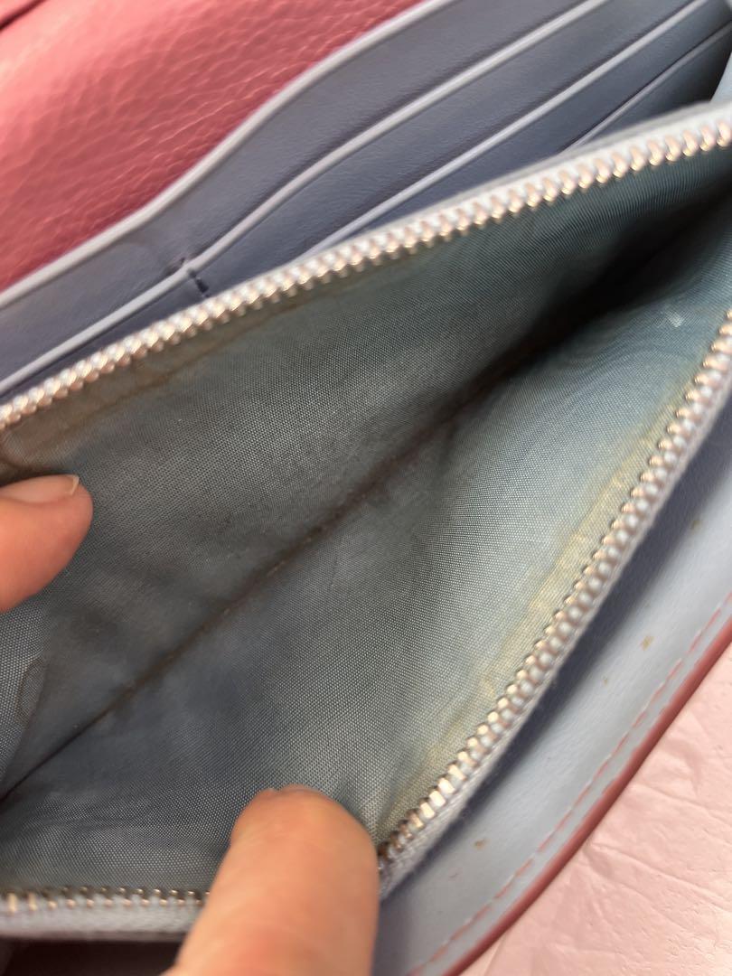 良品✨PRADA 長財布　カードケース付き　モーブピンク　水色　ラムレザー