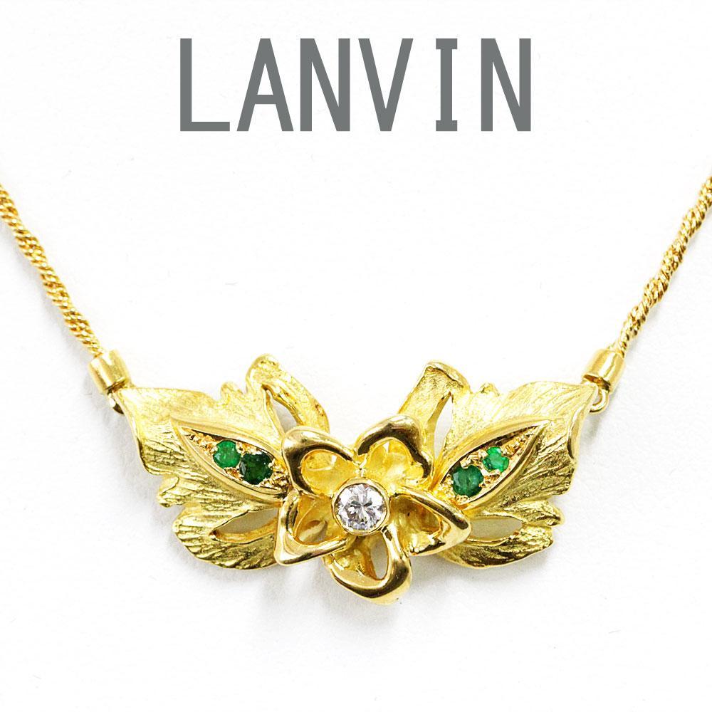 ランバン LANVIN フラワーモチーフネックレス