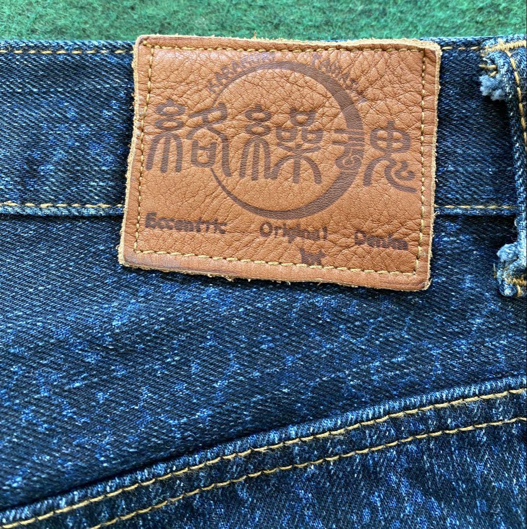 通販 絡繰魂 昇鯉刺繍 サイズ40(ウエスト約102 ハーフジーンズ 希少 パンツ