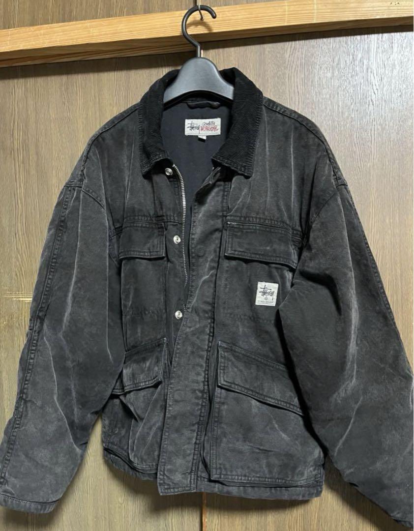 stussy　washed canvas shop jacket