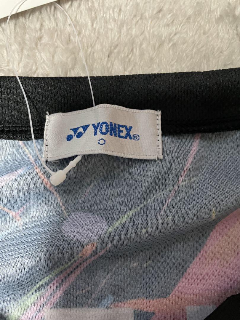 YONEX バドミントンシャツ Oサイズ ブラック/マルチカラー