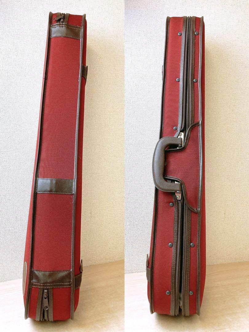 バイオリンケース ESPRI シェルRケース レッド 内装キャメル 2535美品