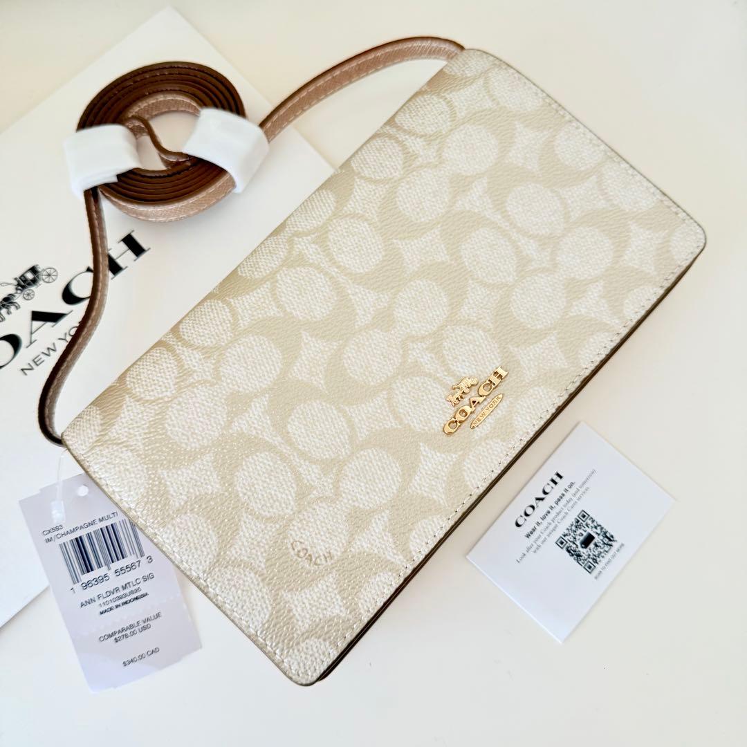 COACH コーチ　ショルダーバッグ　長財布　シャンパンピンクゴールド