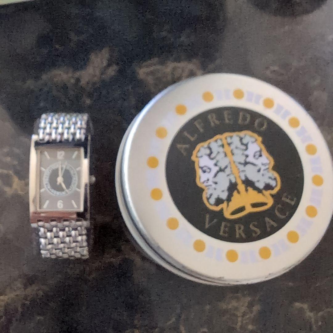 VERSACE ALFREDO ブラック腕時計