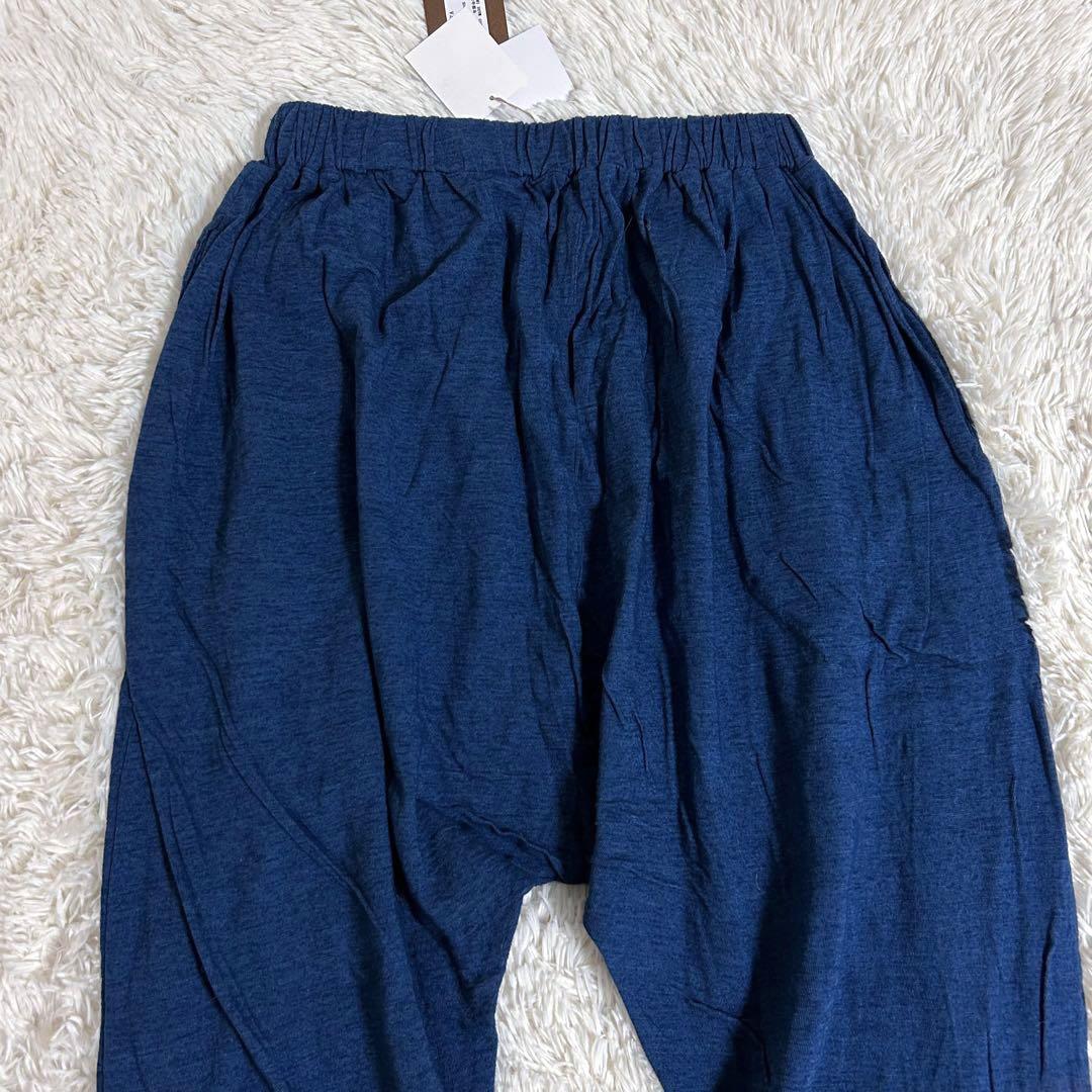 未使用タグ付き⭐️ ICHI Antiquités コットン サルエル パンツ 青