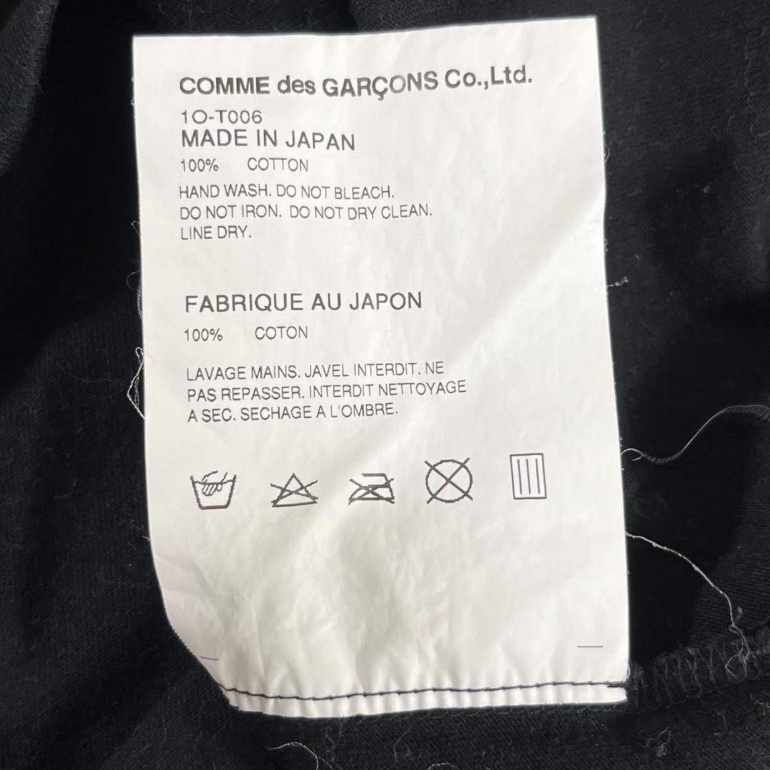 BLACK COMME des GARCONS (M) 黒 プリント Tシャツ