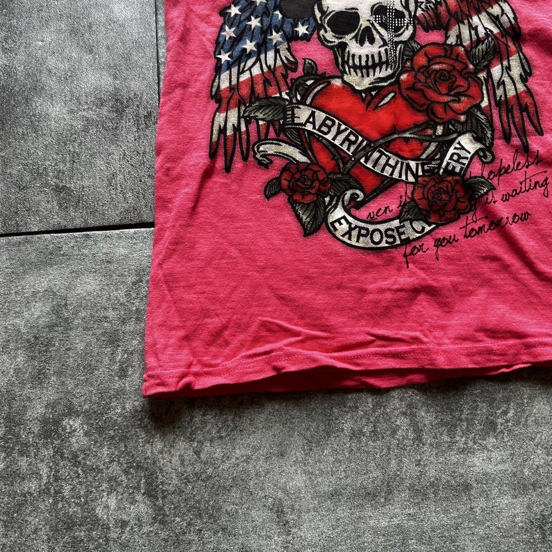 archive grunge cross skull t-shirt y2k トップス