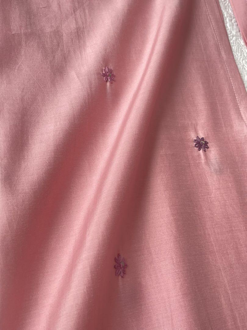 S16 訳あり シルク 手刺繍 クルタ サルワル ドゥパタ 3点セット