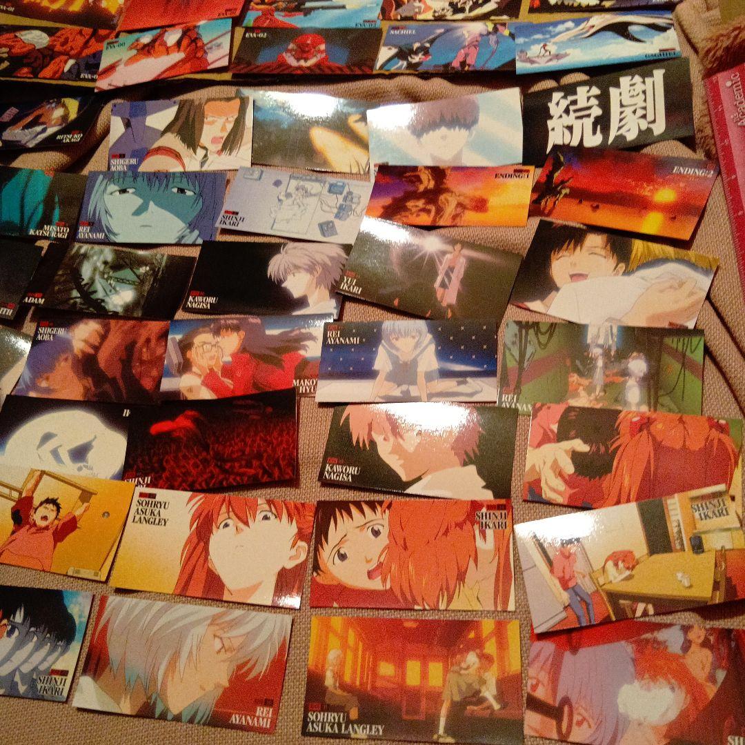 エヴァンゲリオン劇場版 ワイドサイズ トレーディングカード80枚セットダブり無しやや傷や汚れあり UP786_INFO