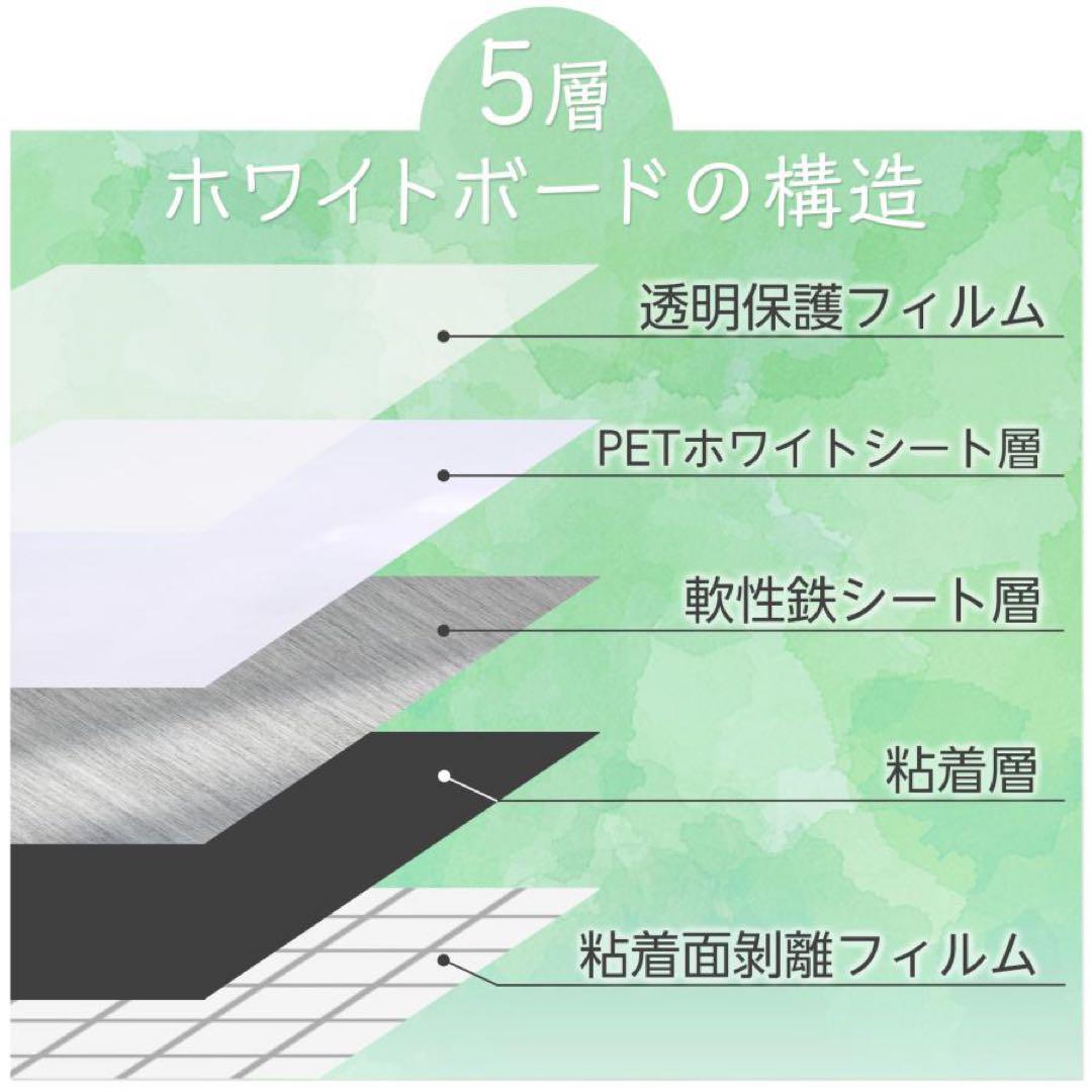 【新品】マグネットシート 90×180 壁 はがせる 白 ホワイトボードシート