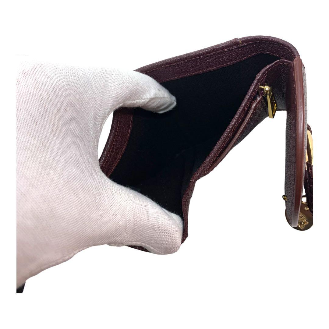 SEE BY CHLOE◇HANA/コンパクトウォレット/3つ折り財布/レザー/レッド