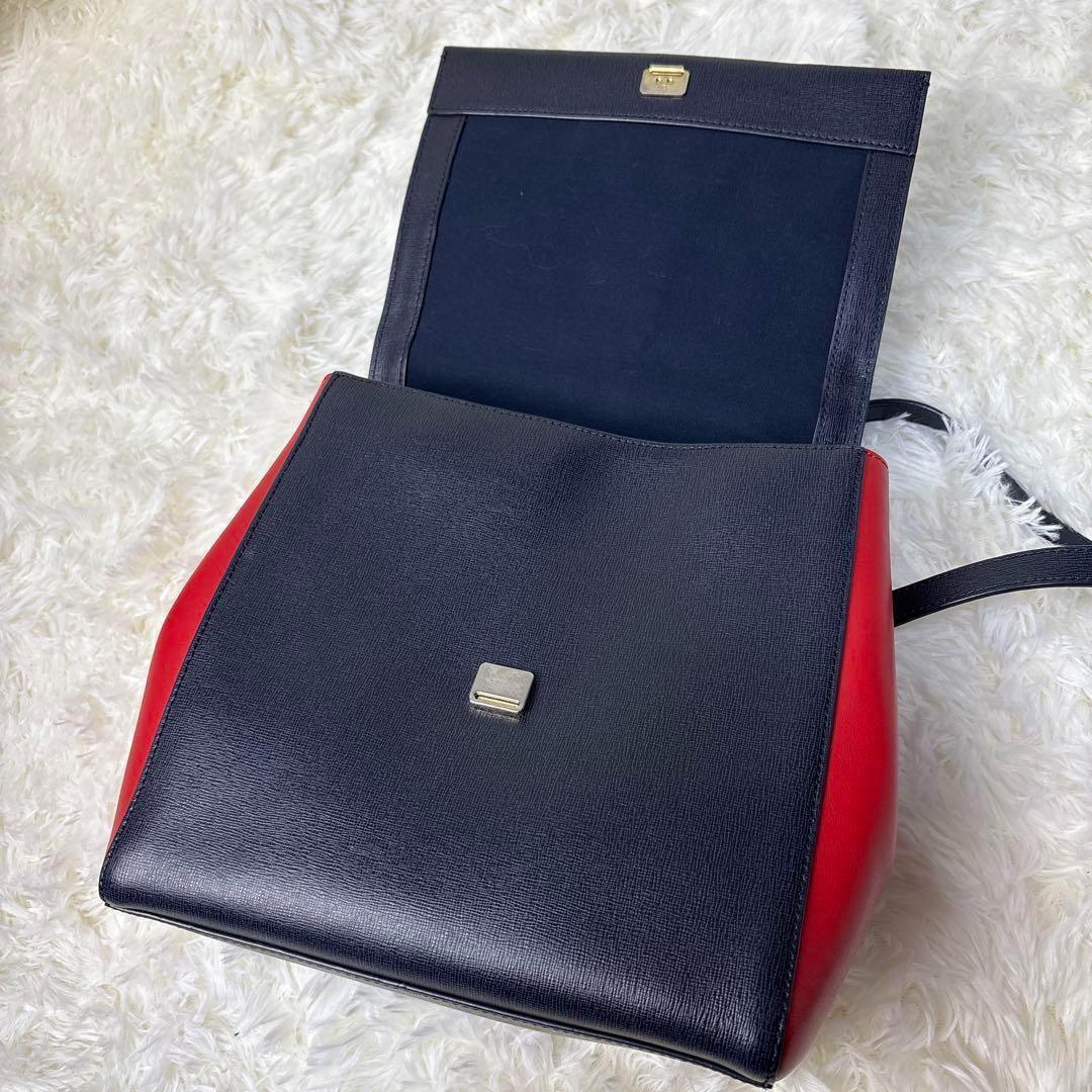 未使用級✨ Paul Smith 紺 赤 バイカラー 2way ミニ リュック