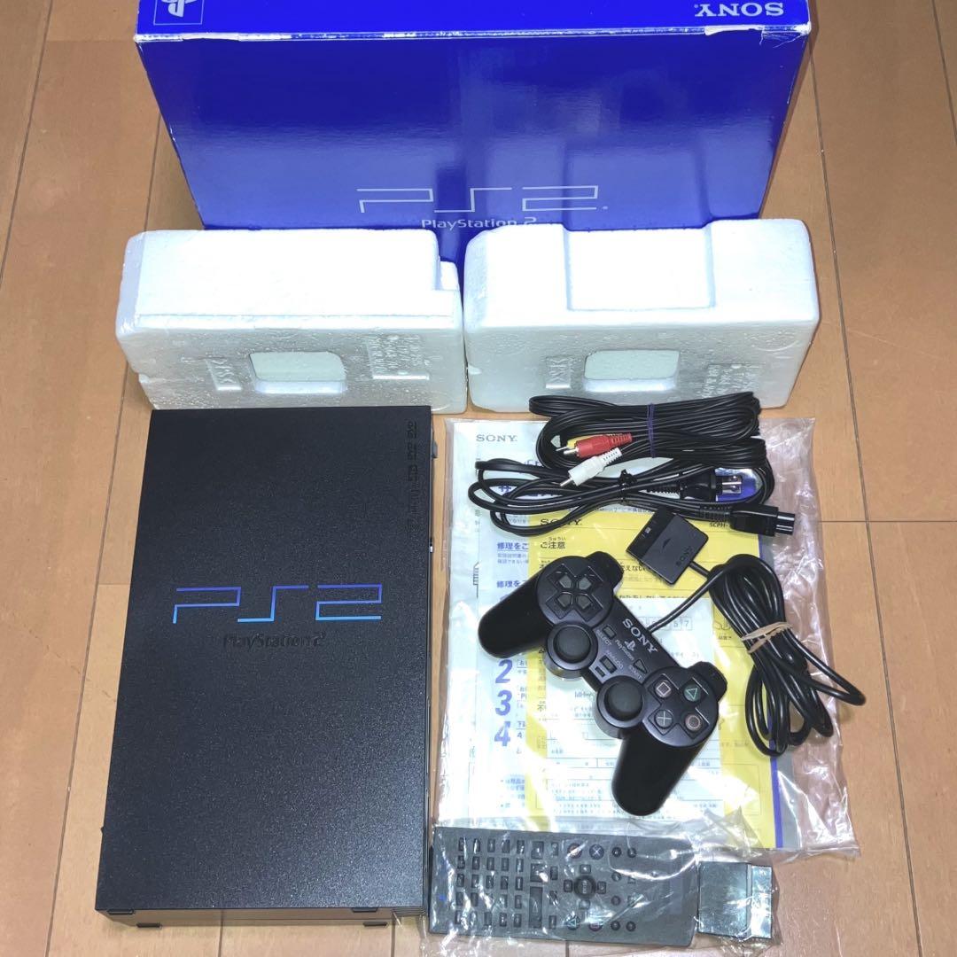 PS2 SCPH-18000 動作良好 美品本体セット リモコン同梱 付属品完備