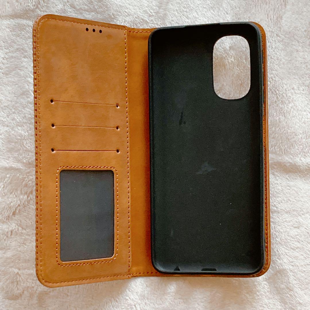 Moto G52J 5G/Moto G52J II ケース 手帳型 ブラウン