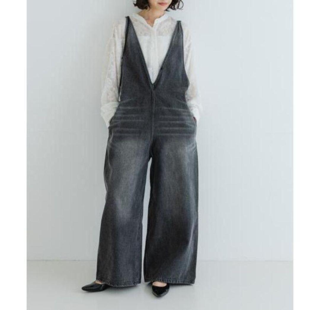 URBAN RESEARCH Vネックデニムサロペット