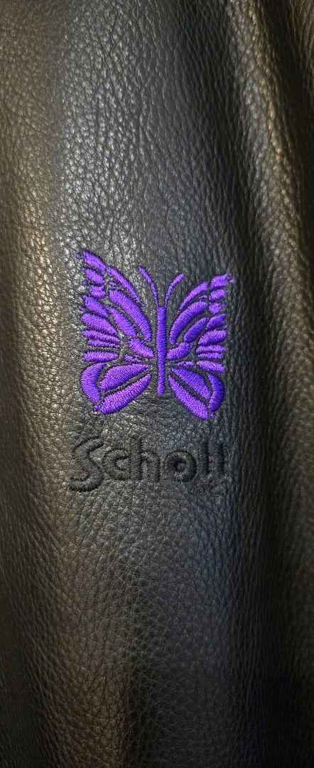 Needles × Schott カウハイド レザートラックジャケット