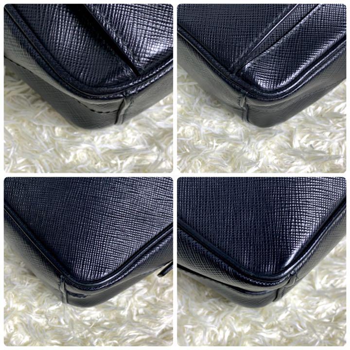 特価豊富な 希少 PRADA ショルダーバッグ 黒 サフィアーノレザー ギャランティ付 BRwgb-m81244525844 格安品質保証