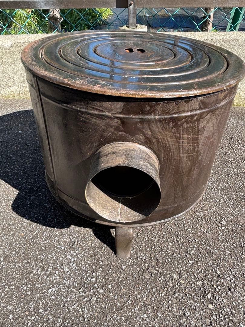 【新色追加】 薪ストーブ 丸型 大型 傷や汚れあり 洋服