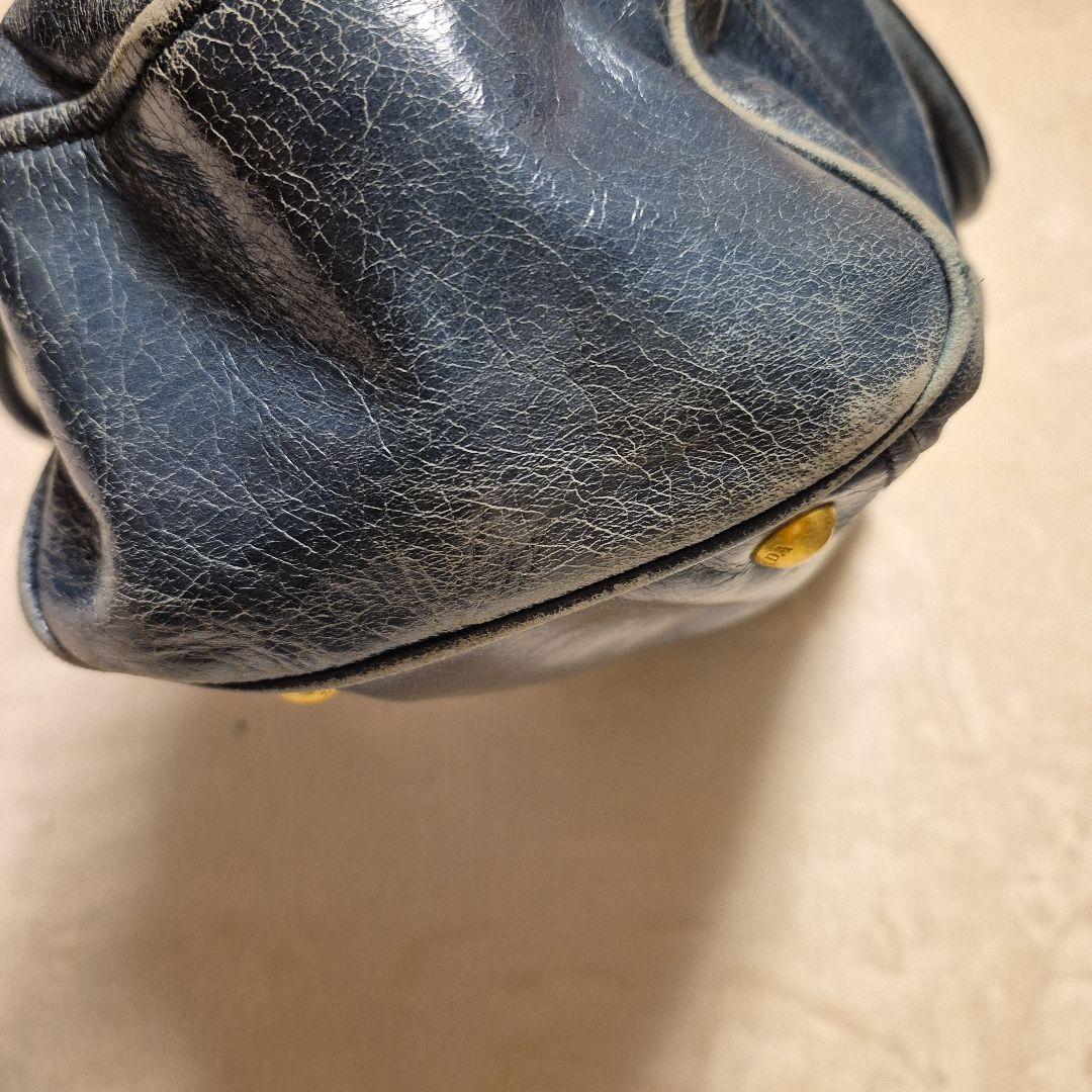 【売り尽くしセール】PRADA モスグリーン レザー ハンドバッグ