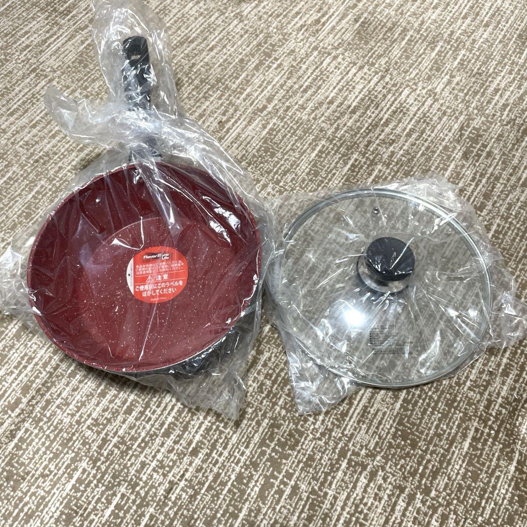フレーバーストーンライト 24cm ディープパン 専用蓋付き 新品未使用