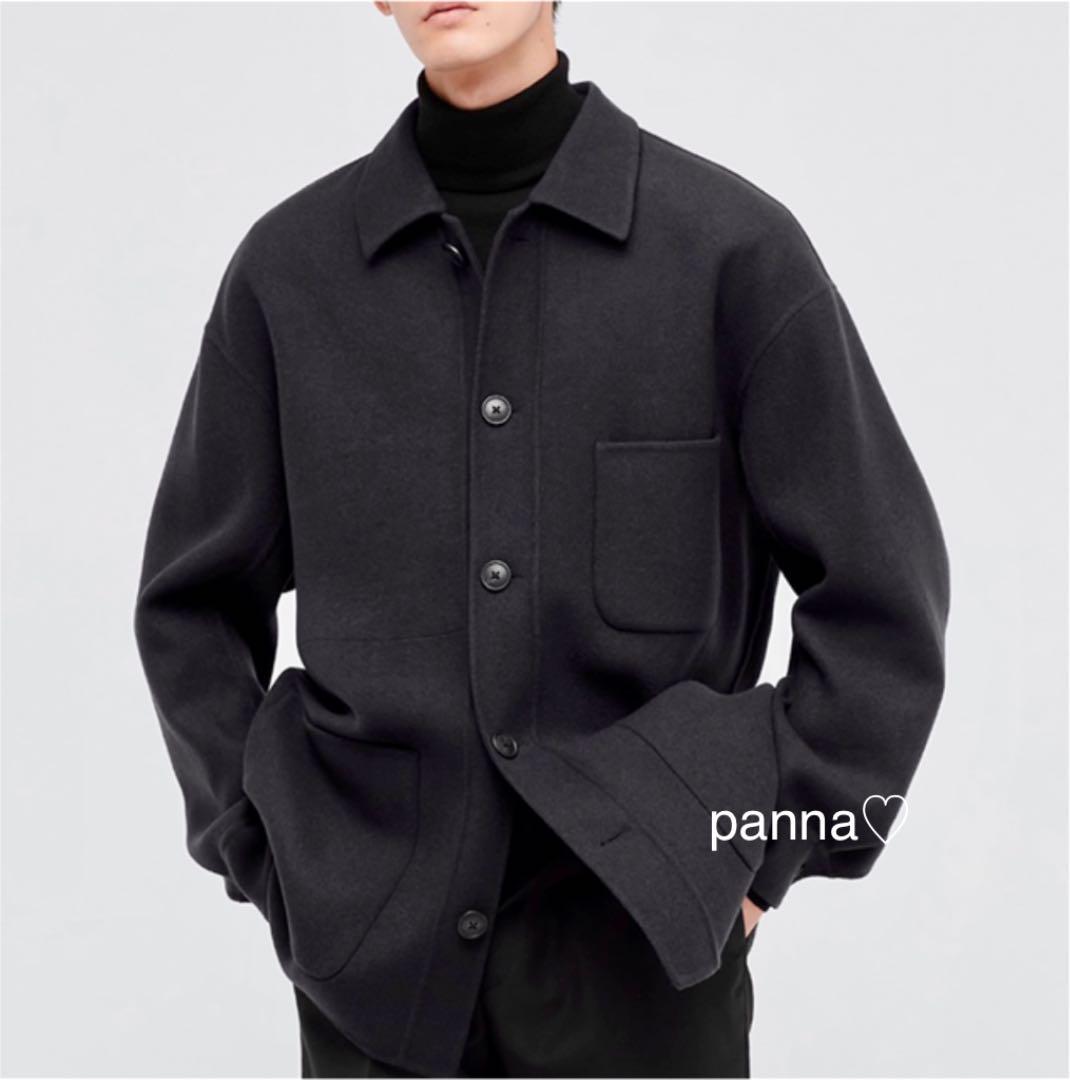 早い者勝ち +J】20AW即完ウールブレンドオーバーサイズジャケットXL 【UNIQLO - テーラードジャケット