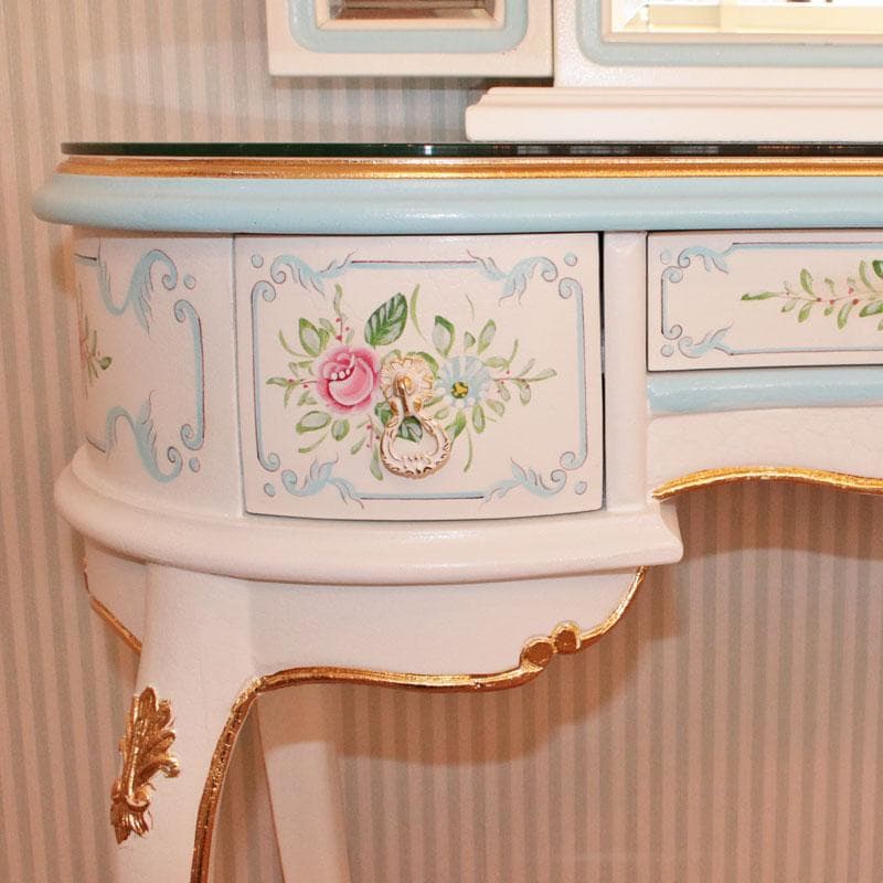 ロココ調 ドレッサー 鏡台 白家具 化粧台 メイクドレッサー 630-275 ロココ調 ドレッサー 鏡台 白家具 化粧台 メイクドレッサー 630-275