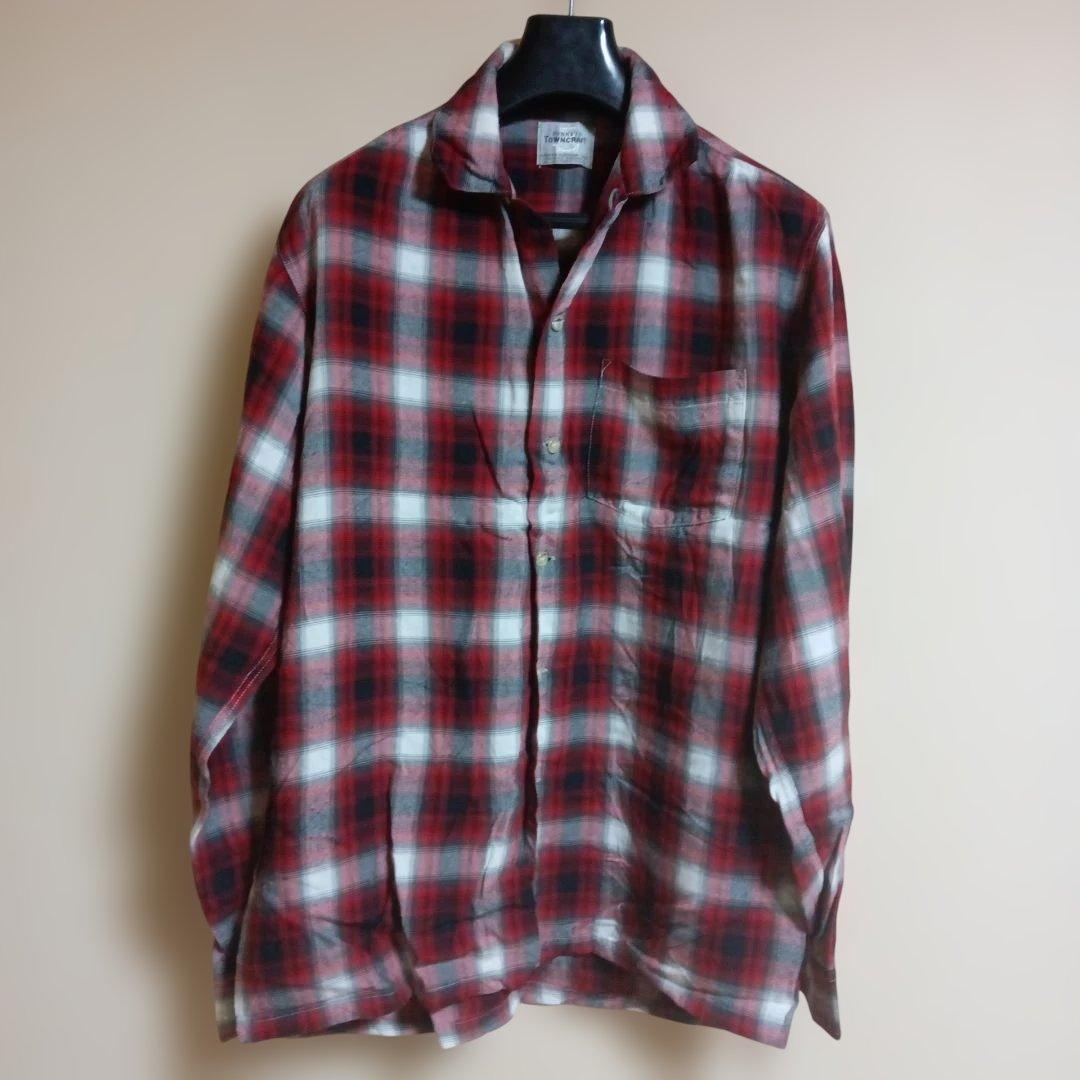 60s towncraft オンブレレーヨンシャツ 船タグM TOWNCRAFT