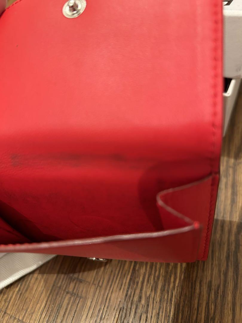 LOEWE LINENTRIFOLD WALLET red 財布 画像2
