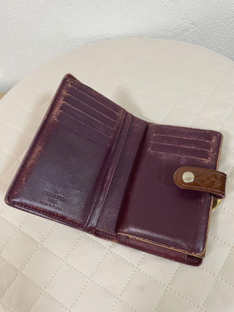 Louis Vuitton 二つ折り財布 ブラウン　ヴェルニ