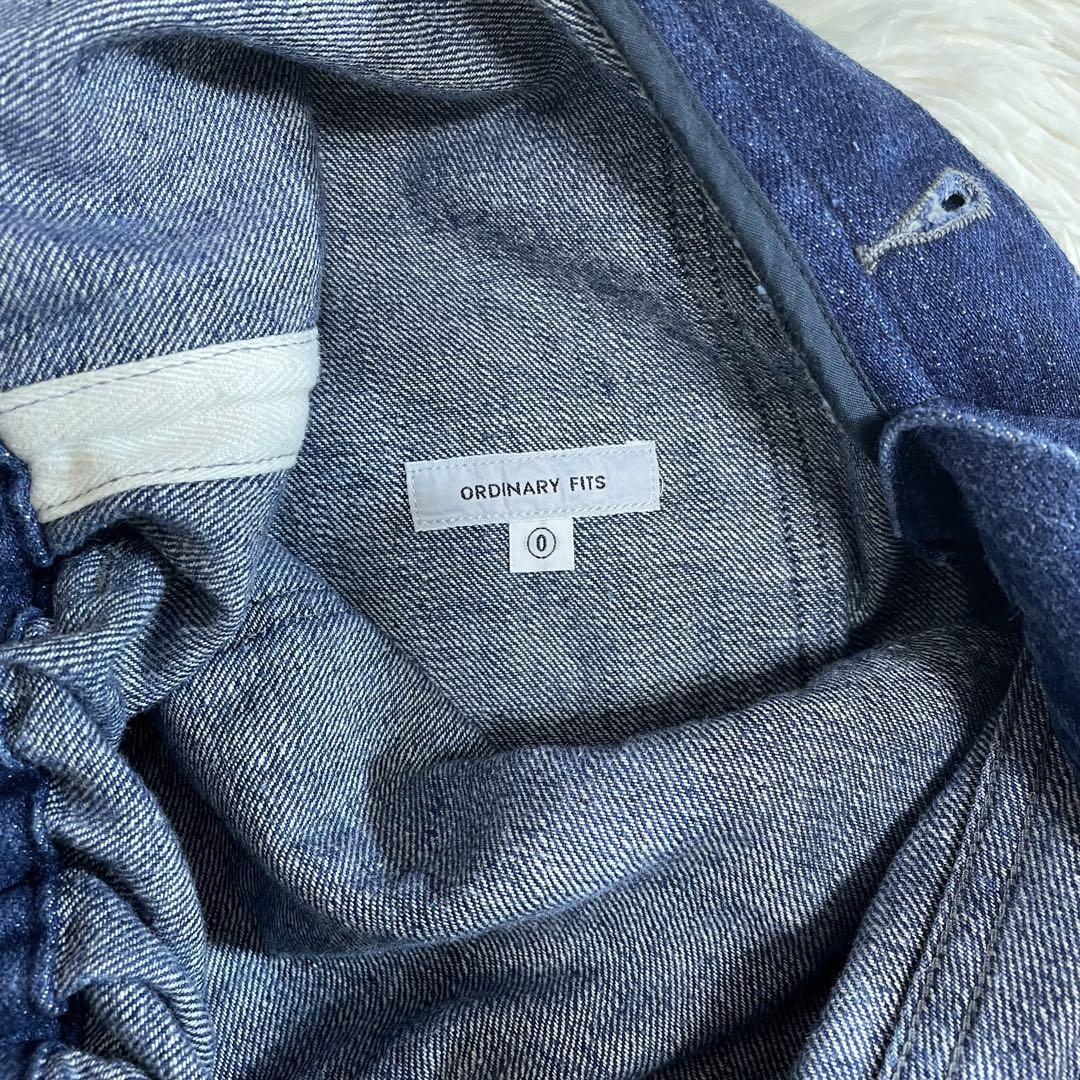美品 オーディナリーフィッツ デニムワイドパンツ 0 ベイカータイプ