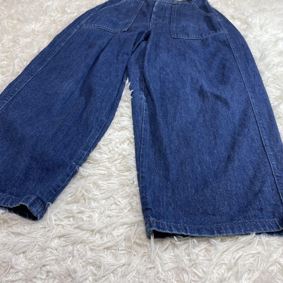 美品 オーディナリーフィッツ デニムワイドパンツ 0 ベイカータイプ