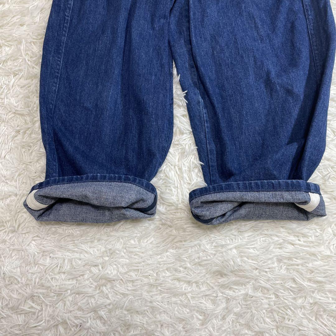 美品 オーディナリーフィッツ デニムワイドパンツ 0 ベイカータイプ