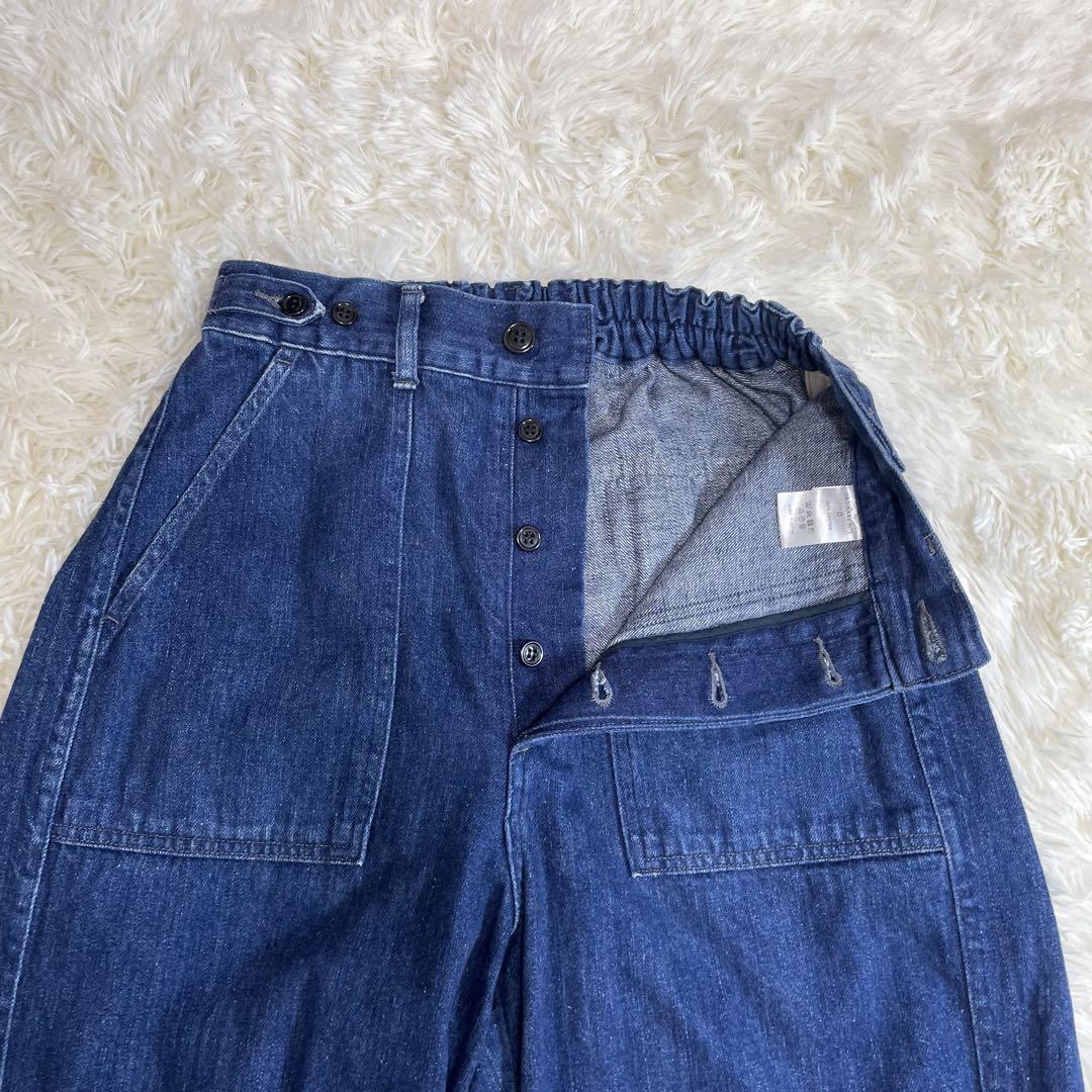 美品 オーディナリーフィッツ デニムワイドパンツ 0 ベイカータイプ