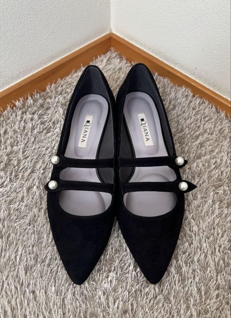 ❤️DIANA❤️ダイアナ ダブルストラップフラットパンプス 23㎝ 新品