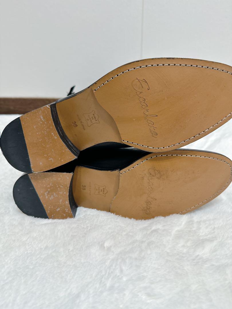 【極美品】エスカラータ　ジョッキーブーツ ロングブーツ レザー バックジップ