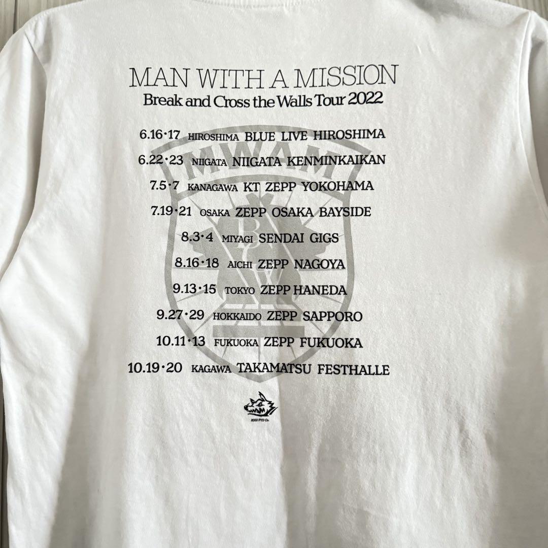 MAN WITH A MISSION マンウィズ Tシャツ XL 白 ツアーT - メルカリ