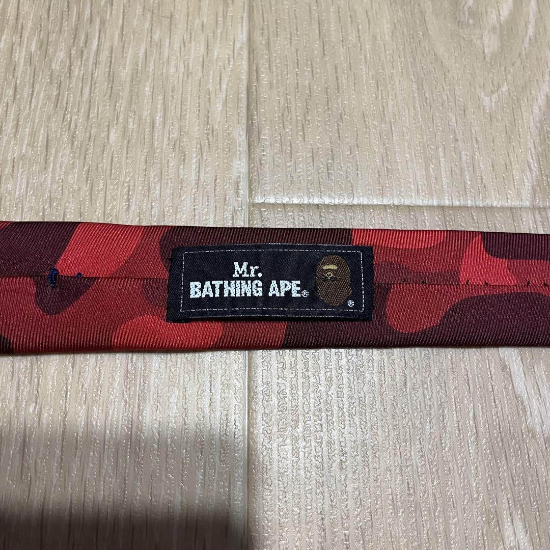 希少品 ミスターベイシングエイプ ネクタイ カモ柄 mr.bathing ape