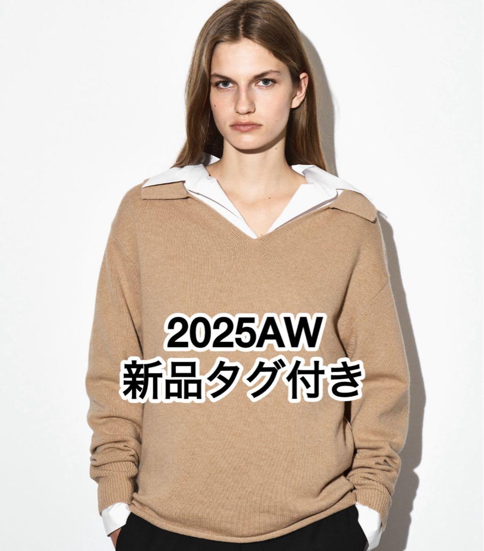 2025AW COS コス メリノウール ポロセーター ニットM・COS