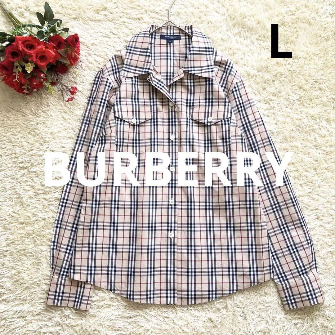 極美品♪BURBERRY LONDON♪ノバチェックシャツ ポケット付き L