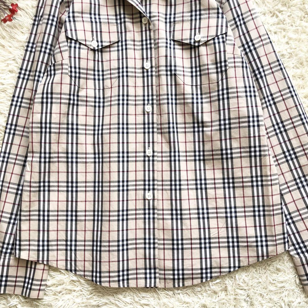 極美品♪BURBERRY LONDON♪ノバチェックシャツ ポケット付き L