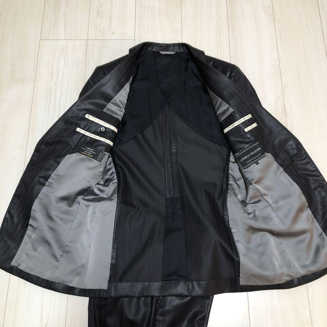 コムサコレクション　セットアップ　スーツ　チェルッティ生地　光沢　美品